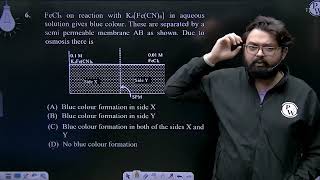 FeCl3 on reaction with K4FeCN6 in aqueous solution gives blue colour These are separated by [upl. by Euqimod]