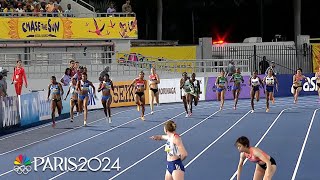 Gabby Thomas Team USA dominate womens 4x100m heat at Day 1 of World Athletics Relays  NBC Sports [upl. by Sheeran207]