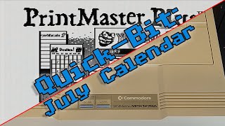 July 2022 Calendar on a Commodore MPS1270A [upl. by Eniamaj]