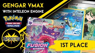 1st Place Gengar VMAX Deck With Inteleon Engine Autowins Mew VMAX Pokemon TCG [upl. by Bron]