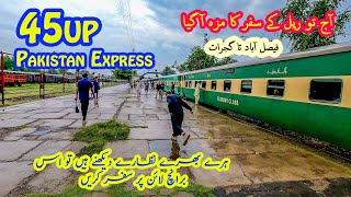 Light Rain amp Most Green Branch Line  Faisalabad to Gujrat on 45UP Pakistan Express [upl. by Nod]