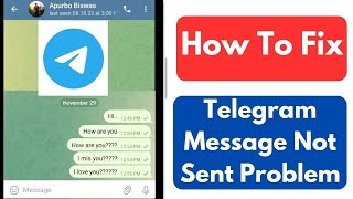 How To Fix Telegram Message Not Sent Problem  Message Problem In Telegram [upl. by Orlena]