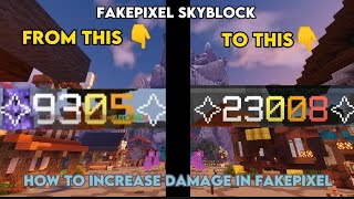 How To Increase Damage In Fakepixel Skyblock ll All steps ll On new Update ll Fakepixel Guide [upl. by Atirahc]