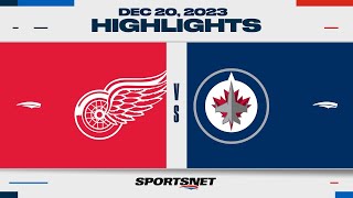 NHL Highlights  Red Wings vs Jets  December 20 2023 [upl. by Aleunam703]