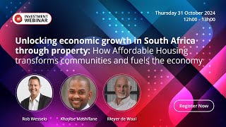 Unlocking economic growth in South Africa through property [upl. by Nikral]