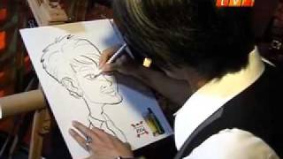 Triton Lim Caricature Artist Malaysia interview by TV2 [upl. by Erodroeht]