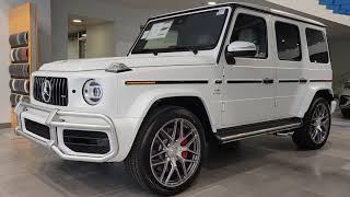 MercedesBenz AMG G63 2024 in MANUFAKTUR Moonlight White Magno with Platinum White Leather Interior [upl. by Petuu]