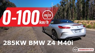 2020 BMW Z4 M40i 285kW 0100kmh amp engine sound [upl. by Oringas]