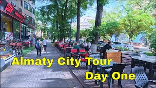 kazakhstan almaty city summer 2023 walking tour 4K Hotel kazakhstan [upl. by Zeba]