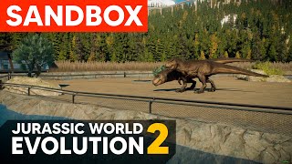 NUEVO RECINTO DEL TREX  17  SANDBOX CON MODS  JURASSIC WORLD EVOLUTION 2 [upl. by Norward]