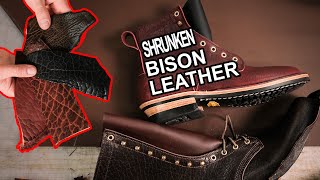 Shrunken Bison Leather The Unique Texture Your Nicks Need NOW [upl. by Perreault]