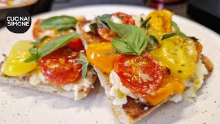 Crostini pomodorini confit e feta  Non è la solita colazione 😱 [upl. by Amehsat]