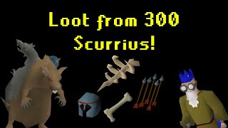 Loot from 300 Scurrius Kills  MrBabyHandsome [upl. by Alolomo]