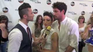 Dancing With The Stars Red Carpet  Meryl Davis amp Maksim Chmerkovskiy  AfterBuzz TV May 5th 2014 [upl. by Rogergcam63]