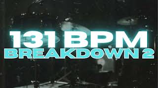 131 BPM  Metal Breakdown Drum Beat  Loop 2 [upl. by Akkin571]