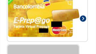 Tutorial Billetera Bancolombia Virtual Movil  Tarjeta e Prepago de Bancolombia  PayPal [upl. by Emile]