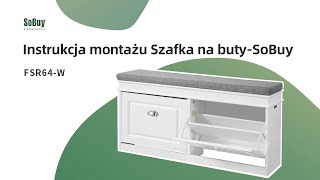 Instrukcja montażu Szafka na butySoBuy FSR64W  Szafka na obuwie  Szafka na buty  FSR64W [upl. by Nnaecyoj]