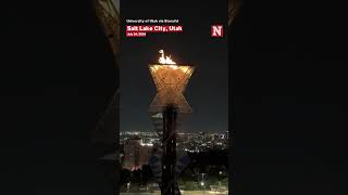 Olympic Torch Burns In Utah As Salt Lake City Will Host 2034 Winter Games [upl. by Inanak]