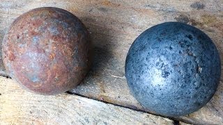 How to Clean Rust from an Iron Ball [upl. by Elleined]