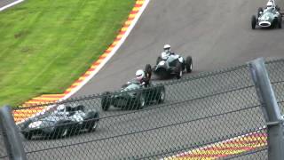 Spa Six Hours 2012  Start Historic Grand Prix Cars Association Old pit lane amp Eau Rouge [upl. by Nosauq947]