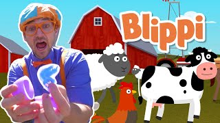 Blippi Learns About Farm Animals  Learning Animals For Kids  Educational Videos For Children [upl. by Osbourn]