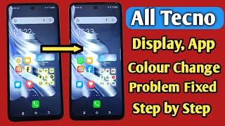 Tecno Spark 20 app colour change problem  Tecno me display app colour change kaise kare [upl. by Docia620]