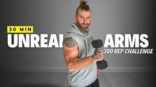 30 Min Arm Workout At Home 300 rep challenge for strong toned arms [upl. by Theran]