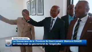 En visite officielle à Kalemie  le Gouverneur de la Province du HautLomami MARMONT BANZE [upl. by Anerehs773]