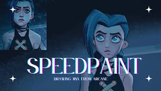 Jinx  Arcane speedpaint in flipaclip [upl. by Lord]