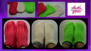 DIY Tricoter des chaussettes avec deux aiguillesKnitting socks with two needles [upl. by Laved180]