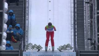 Nordic Combined Large Hill Jump Complete Event  Vancouver 2010 [upl. by Mendie133]