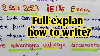 ielts writing task2  2september2023ieltsexam writing task 2  advantages OUTWEIGH disadvantages [upl. by Etana]