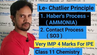 LECHATLIER PRINCIPLE CLASS 11 CHEMISTRY  HABER PROCESS  CONTACT PROCESS  CHEMICAL EQUILIBRIUM [upl. by Noach]