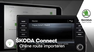 ŠKODA Connect  Online route importeren [upl. by Niroht]