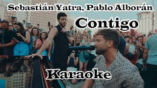 Sebastián Yatra Pablo Alborán  Contigo Karaoke [upl. by Akerehs]