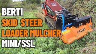 SKID STEER LOADER MULCHER  BERTI MINI SSL [upl. by Ayaros]