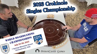 World Boardgaming Championships 2023  Crokinole Singles [upl. by Wilona]