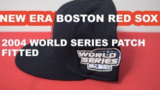 Hats and CAPS Unboxings MLB New Era Boston Red Sox 2004 World Series Patch  Older Style New Era [upl. by Dewayne]