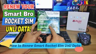 How to Renew Smart Bro Rocket Sim Unli Data  INKfinite [upl. by Annahsat]