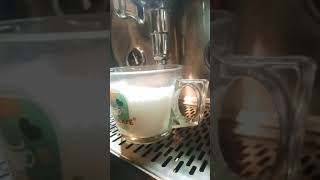 How to make coffee Latte  milkespresso Hot water shorts [upl. by Tegirb48]