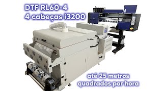 Impressora DTF Industrial com 4 cabeças i3200  Muito Rápida  Alta Produção [upl. by Nancie]