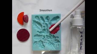 Polymer Clay Tutorial Mold Release Agents Water or Cornstarch Powder [upl. by Sivatco]