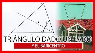 🔥 Triangulo dado un LADO y el BARICENTRO 💎 Construcciones con Medianas y baricentro [upl. by Meibers839]