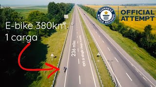 La bicicleta eléctrica con más autonomía del mercado 380km Ebike Guinness World Record [upl. by Pavlish]