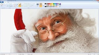 Unbelievably Realistic Microsoft Paint Art  Santa Claus Speed Painting Time Lapse [upl. by Freeland]