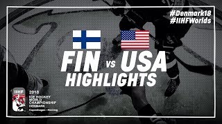 Game Highlights Finland vs United States May 15 2018  IIHFWorlds 2018 [upl. by Airam]