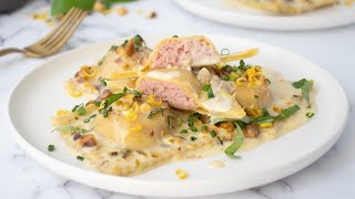 Mortadella Ravioli With Pistachio Butter Recipe [upl. by Isadora]