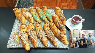 Guaguas de Pan Rellenas de Chocolate Dulce de leche Guayaba y Mora con el toque de Luis Ecuador [upl. by Leroj]