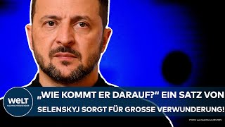 PUTINS KRIEG quotWie kommt er daraufquot Ein SelenskyjSatz sorgt für große Verwunderung in der Ukraine [upl. by Ennaerb314]