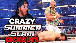 WWE SUMMERSLAM CRAZY KICKOUTS [upl. by Kcirrag]